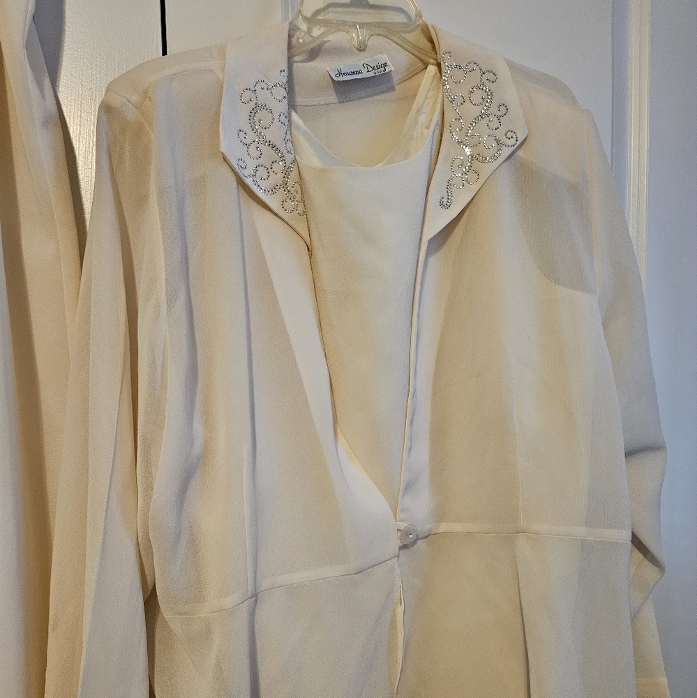 Women three piece cream suit
